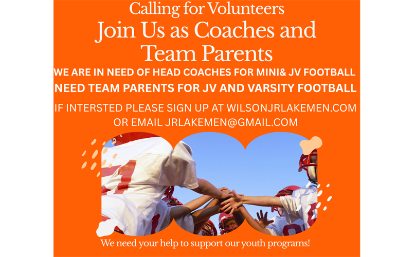 VOLUNTEERS NEEDED!!!